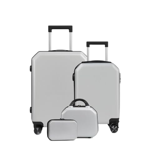 Kit 4 Malas/Frasqueiras De Viagem Bordo E Despacho M2 (Prata)
