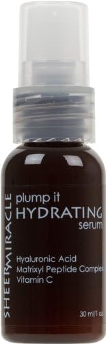 Sheer Miracle Plump It Hydrating Serum, Hyaluronic Acid, Vitamin C and Peptides, 1 Ounce, 2-Pack