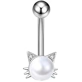 Niaspi 16G Cat Eyebrow Ring for Women 316L Stainless Steel Eyebrow Piercing Studs Conch Tragus Cartilage Barbell Earrings Body Piercing Jewelry