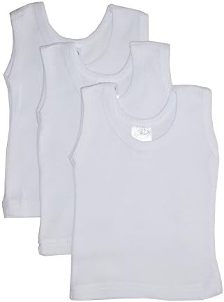 Baby White Rib Knit Sleeveless Tank Top Shirt