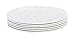 Zak Designs 9in Confetti Salad Plates, Made with Durable Eco-Friendly Melamine Material, Appetizer Serving Dinnerware, Perfect for Indoor/Outdoor Activities (White, 6-Piece Set, BPA-Free)