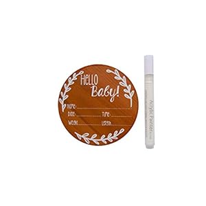 Nana’s Little Angels Birth Announcement Sign 5 inch Cherry “Hello Baby” Newborn Baby Announcement Sign with White Paint…