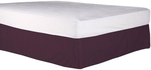 Full Size 400 Thread Count 100% Egyptian cotton Tailored Bedskirt Striped -Wine Created By Fantasy Nap