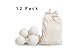 Laundry Wool Dryer Balls- Pack of 12,XL by Klickpick Home 100% Hand Made Organic Natural Fabric Softener,Unscented, Reduce Wrinkles, Shorten Drying Time, Anti Static Felted Wool Clothes Dryer Balls