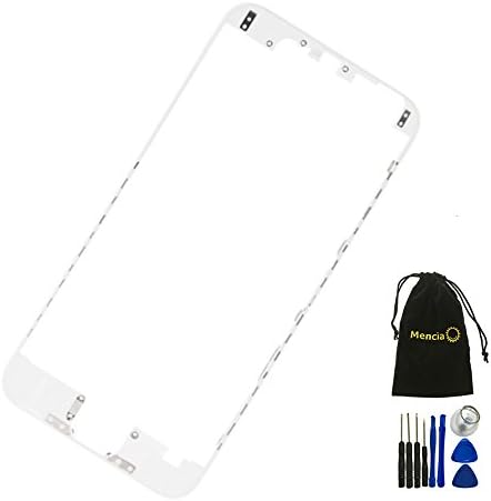 Mencia LCD Screen Bezel Frame Repair Parts and 3m Adhesive Tape With Tool for iPhone 6 (4.7 White)