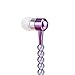 Joint Pearl Necklace Earphone, Universal 3.5mm In-Ear Stereo Pearl Beads Jewelry Headphone Headset Super Bass Music Noise Cancelling Earbuds with Mic For iPhone iPad Mp3 Mp4 and more (Purple)