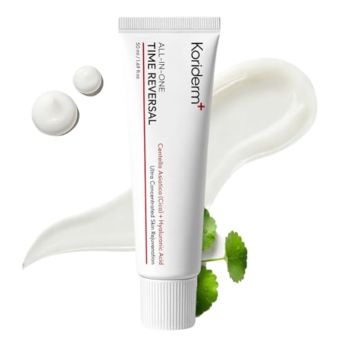 Koriderm Time Reverse Cream All-in-One, Skin Moisturizer Cream for Face - Nourishing, Hydrates, Firms & Reduces Wrinkles with Centella Asiatica (Cica), Collagen & Hyaluronic Acid for All Skin (1Pc)