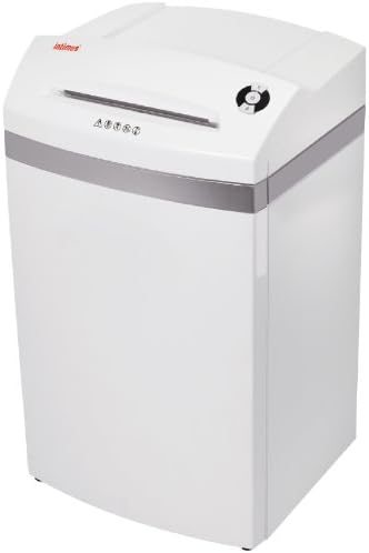 Intimus 279174S1 Model 60CC4 Cross Cut Paper Shredder; Auto On/Off and Reverse; Mounted On Rollers for Flexible Use; Accepts Staples, Clips, Credit Cards, CDs, DVDs and 3.5" Floppy Disks; Low Noise