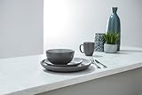Dawsons Living Amalfi 16 Piece Dinner Set Grey Ceramic Kitchen Dinnerware view 5
