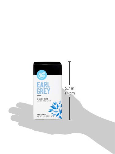 AMAZON BRAND – HAPPY BELLY EARL GREY TEA BAGS, 20 COUNT (PACK OF 1)
