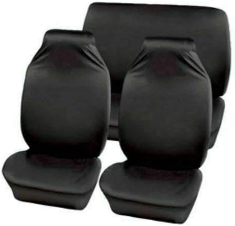 Ride Along UK Water Resistant Universal Front & Rear Car Seat Cover Set - Black Lightweight Full Set Nylon Seat Protectors - 7098