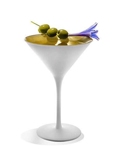 Stölzle Lausitz Elements Cocktailschale, Glas, weiß-Gold, 6 Stück (1er Pack), 6 – Bild 5