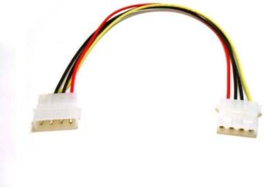 TruDx - Molex (5.25 Male) / Molex(5.25 Female) Int DC Power Extension Cable - 12inch