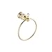 OWOFAN Crystal-Series Brass Towel Ring Glass Tissue Holder Wall Mounted,Gold Finished HK-23