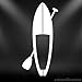 Paddle Board Decal Vinyl Sticker|Cars Trucks Vans Walls Laptop| White |5.5 x 2.5 in|CCI534