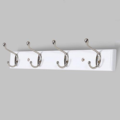 Simple Modern Standing Coat Rack Clothes Hook Wall Shelf 4/5/6 Hooks Natural Towel Rack Double Hook ( Color : White , Size : 4 hooks )