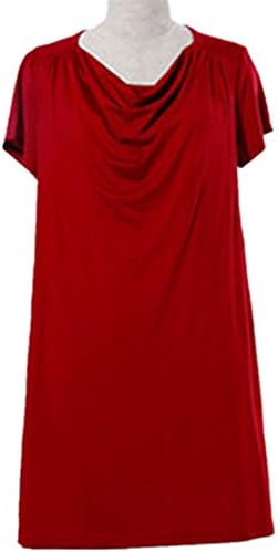 Unimommy Pregnant Women Skirt Motherhood Breastfeeding Nursing Dress (Dark Red)