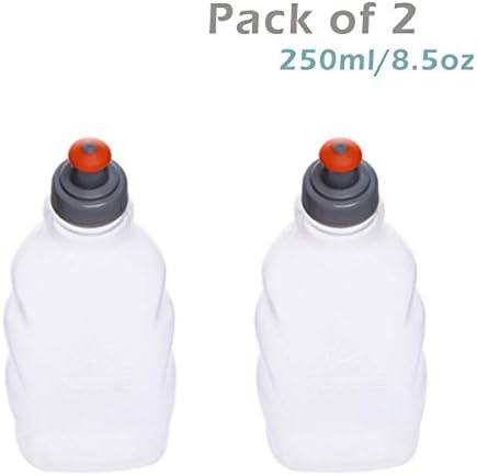 JEELAD BPA-Free Leak-Proof TPU Soft Running Water Bottles for Hydration Pack Vest - Ideal for Running Hiking Cycling