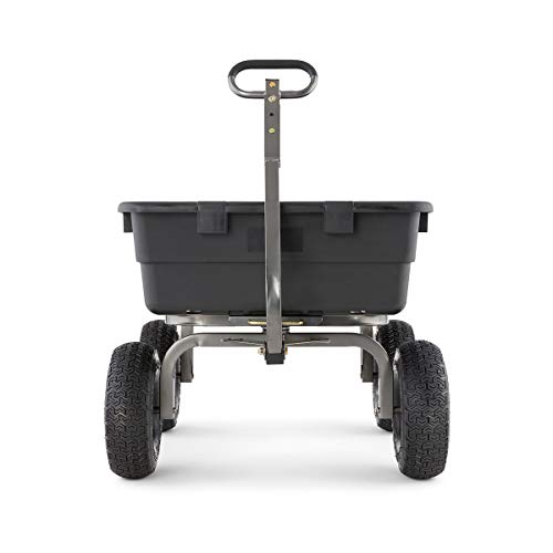 Gorilla Carts 1500 Pound Capacity Heavy Duty Poly Yard Garden Steel