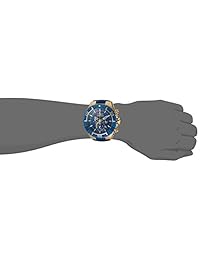 Invicta "aviador Acero Inoxidable y Silicona Reloj Casual Cuarzo, color: azul (Modelo: 22525)