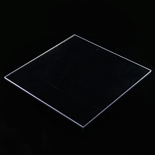 BIGMALL Acrylic Sheet (2 mm, 4x 4inch x 6 Pcs, Transparent/Clear)