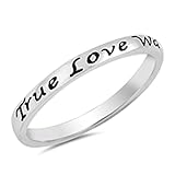 CloseoutWarehouse Sterling Silver True Love Waits