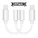 [2 Pack] Lighting to 3.5mm Headphones/Earbuds Jack Adapter Aux Cable Earphones/Headsets Converter Support iOS 12/11-Upgraded Compatible with iPhone XS/XR/X/8/8 Plus/7/7 Plus/ipad/iPod