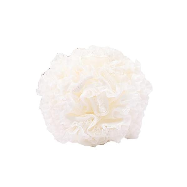 Cadialan-Multicolor-Bath-Ball-Puff-Shower-Sponge-Bath-Bathing-Accessory-Shower-Body-Buffer-2pcs-White Cadialan Multicolor Bath Ball Puff Shower Sponge Bath Bathing Accessory Shower Body Buffer 2pcs (White)
