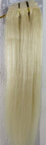 32" White Blonde (#60) Straight Brazilian Virgin Remy Hair Wefts - 100% Raw virgin human hair