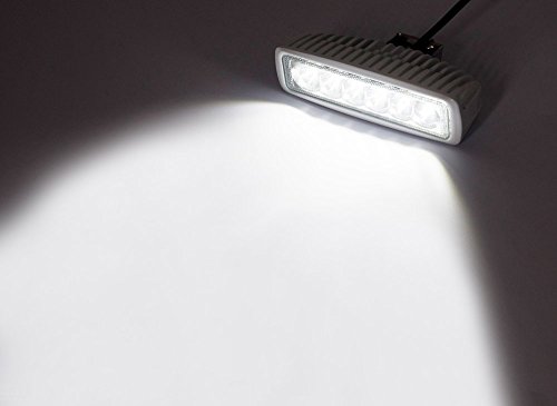 HERO-LED WL-OV-18W-90D 6.3" Oval 18W Heavy Duty LED Work Light, 90 Degree Floodlight, Cool White 6000K
