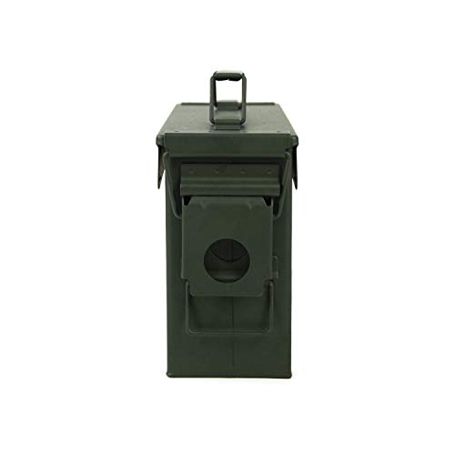 GUGULUZA Metal Ammo Can .30 Cal, Lockable Ammo Storage Case, Military