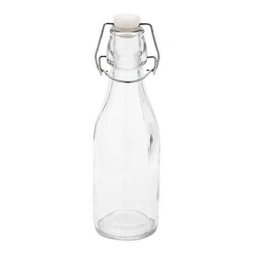 Restaurantware 9 Ounce Swing Top Glass Bottles, 10 Airtight Seal Glass
