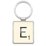 Wild & Wolf Scrabble Keyring - Letter E