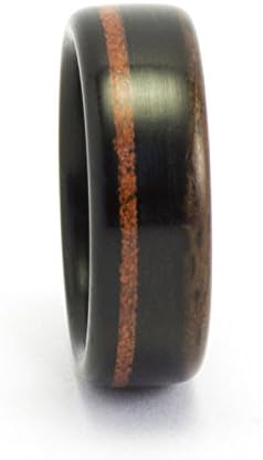 Wood Ring, Wooden Band, Ebony Wood Wedding Ring for Men, Bentwood Ring
