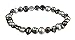 Amazon Collection 7-Piece Black, Peacock, Silver Grey Dyed Freshwater Cultured Pearls Stretch Bracelet Set, 7.5