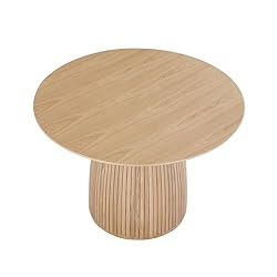 Mushroom-Shape Wooden Round Dining Table Modern