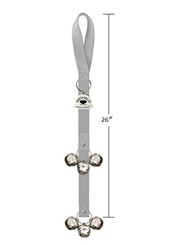 Potty Bells Housetraining Dog Doorbells for Dog Training and Housebreaking Puppy. Pet training. Pet supplies. 1.4 Inch Dog Bell with Doggie Doorbell and Potty Puppy training. (Grey) - Thumbnail 3