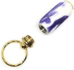 Secret Compartment Pill Box Purple and White 24kt Gold Plated Stash Box Hide Things SJS145A