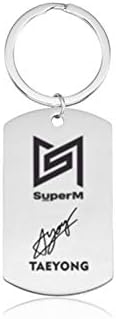 Fat Bear Kpop SuperM Stainless Steel Keychain EXO NCT 127 Key Chain Fashion Jewelry Fans Gifts-in Key Chains(H07)