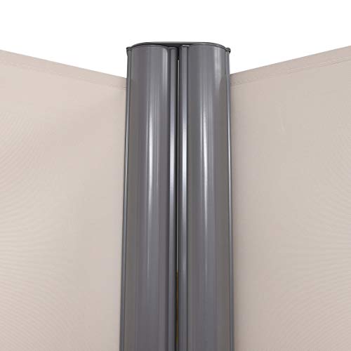 COSTWAY Doppelseitenmarkise ausziehbar, Seitenmarkise Markise Seitenwandmarkise Sichtschutz Sonnenschutz Windschutz für… – Bild 7