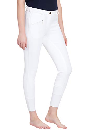 TuffRider Ladies Ribb Lowrise Full Seat Breeches | Color - White | Size - 24