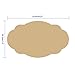MR-Label Brown Scallop Oval Kraft Labels - Self Adhesive Stickers for Gift Decoration|Hand Craft| Finishing Touch - 38.1 x 63.5 mm - 210 Labels