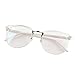 Weixinbuy Unisex Optical Round Frame Eyewear Transparent