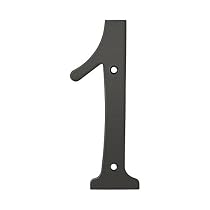 Deltana RN6-1U10B Solid Brass 6-Inch House Number 1 Board