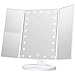 KOOLORBS Makeup 21 Led Vanity Mirror with Lights, 1x 2x 3x Magnification, Touch Screen Switch, 180 Degree Rotation, Dual Power Supply, Portable Trifold Makeup Mirror