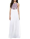 VintageRose Women's Summer Chiffon Sleeveless Bohemian Maxi Dress