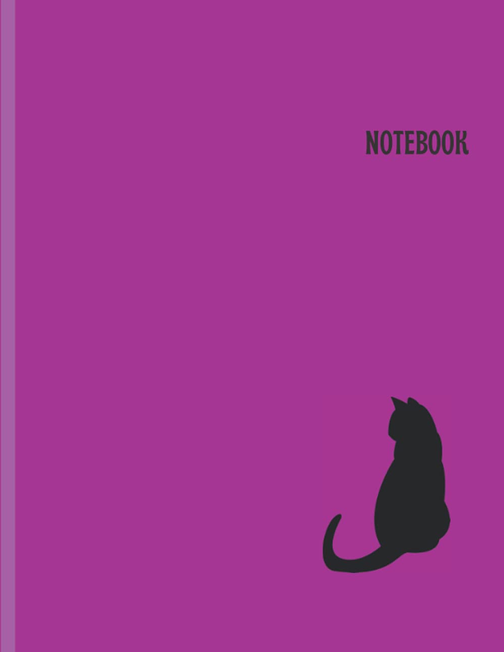 Notebook: Cat staring - Minimal Design Notebook (Diary, Journal)(Purple color) | A perfect Gift For Cat lovers - Large (8.5 x 11 inches) - 120 Pages
