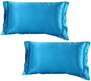 DEHMAN Satin 600 TC Pillowcase (Blue_King)
