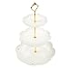 Juvale 3-Tier Ceramic Dessert Cupcake Fruit Serving Stand Tower