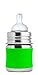Pura Kiki 5oz/150ml Stainless Steel Anti-Colic Infant Bottle w/Silicone Natural Vent Nipple & Sleeve, 100% Plastic-Free, MadeSafe Certified, Medical-Grade Silicone - Green